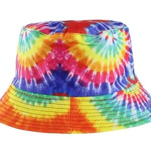 Unisex Men’s Women’s Tie Dye Bucket Sun Hat Cool Rainbow Tie Die Beach Summer US
